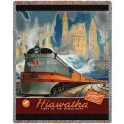 Hiawatha Train Tapestry Throw